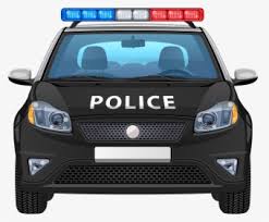 Flashing lights of the police car to patrol the city. Police Car Png Image Police Car Front Vector Transparent Png Kindpng