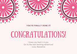 The banners pick a punch makes this so easy. Free Printable Custom Congratulation Card Templates Canva