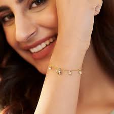 Shop Pearly Dangle Diamond Bracelet Online