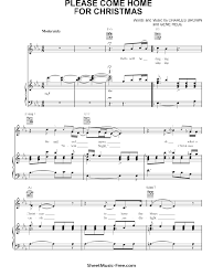 Please Come Home For Christmas Sheet Music Sheetmusic Free Com
