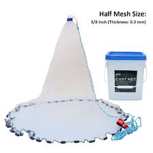 American Saltwater Fishing Cast Net For Bait Trap Fish 4ft 6ft 8ft 10ft 12ft Radius 3 8inch Mesh Size 8 Feet 3 8 Inch 3 3kg Primus Buy Bait Trap It Cast Cast Nets