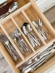 Create a luxurious placeholder for your silverware using this unique drawer lining kit. Kitchen Organization 101 A Thoughtful Place Kitchen
