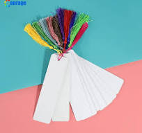 1mm Thickness Aluminum Custom Double-sided Bookmarks Sublimation Bookmark  Blanks with Tassel