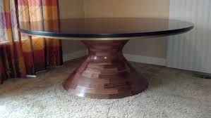 Round Walnut Table Base 78 Diameter Table Top Walnut Table Custom Wood Furniture Custom Dining Tables