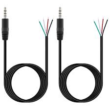 Aviation headset jack wiring diagram elegant these pictures of this page are about:aviation headset wiring. Amazon Com Fancasee 2 Pack 6 Ft Replacement 3 5mm Male Plug To Bare Wire Open End Trrs 4 Pole Stereo 1 8 3 5mm Plug Jack Connector Audio Cable For Headphone Headset Earphone Microphone Cable