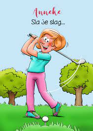 Leuke Verjaardagskaart Voor Een Vrouw Die Golf Kaartje2go
