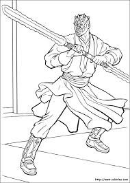 607x850 jedi knight qui gon jinn fighting a duel with darth maul coloring 220x220 jedi knights and yoda coloring pages Star Wars 70577 Movies Printable Coloring Pages