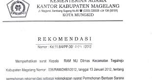 Contoh surat permohonan rekomendasi nu. Contoh Surat Rekomendasi Nu Contoh Surat