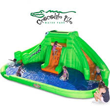 Crocodile Isle Inflatable Water Park And Slide Inflatable Water Park Kids Water Slide Inflatable Water Slide
