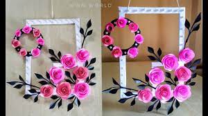 Check spelling or type a new query. Paper Flower Wall Hanging Easy Wall Decoration Ideas Paper Craft Diy Wall Decor Youtube