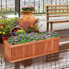 This large window box planter will provide enough space to let you practice your gardening skills. 3 X 3 Natural Solid Fir Wood Decorative Planter Box Drainage Holes Woodiness Style Garden Yard Window Large Flower Planter Box Flower Pots Planters Aliexpress