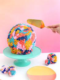 a kailo chic life kailo chic diy your way to a colorful life pom pom cake kids birthday party cake cake