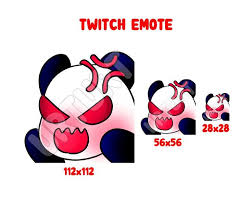 1 X Twitch Emotes Angry Panda Etsy In 2020 Twitch Cute Panda Panda