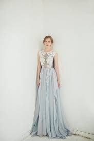 6 Coloured But Subtle Wedding Dresses You Will Fall In Love With Grey Wedding Dress Colored Wedding Dresses Blue Wedding Dresses