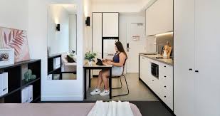 Stainless steel 30″electric stove, 24″ cubic stainless steel refrigerator, stainless steel microwave & kettle. Studio Student Apartment At Iglu Melbourne City Melbourne Iglu