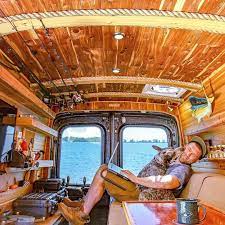 adam glick on instagram he s making it awfully difficult to get any work done and i like it vanlife van life ford transit camper transit camper