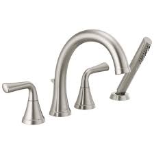 Delta® faucets with diamond seal technology perform like new for life with a patented design that reduces leak points, is less hassle to install, and lasts twice as long as the industry standard. Roman Tub Trim With Hand Shower T4733 Ss Delta Faucet
