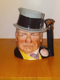 Royal Doulton D6674 W.C. Fields Toby Jug Mug 7 1/2 Inches Tall Made in  England Historical Collectible Figurine