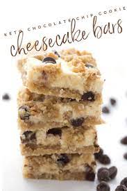 Chocolate Chip Cookie Cheesecake Bars Low Carb Chocolate Chip Cookies Chocolate Chip Cookie Cheesecake Low Carb Recipes Dessert