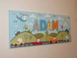 Tableau Lumineux Avec Prenom Tableau Petites Voitures Tableau Personnalise Avec Prenom Tableau Chambre De Bebe Deco Chambre Garcon Toy Chest Gifts Handmade Gifts