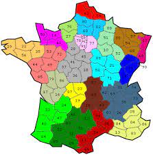Frankrijk is verdeeld in regio's of gewesten. Departementen Frankrijk