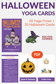 10 Halloween Yoga Poses For Kids Free Printable Poster Kids Yoga Stories Yoga Resources For Kids