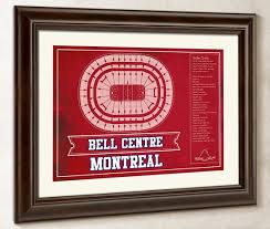 Montreal Canadiens Bell Centre Seating Chart Vintage Hockey Print