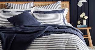 Check spelling or type a new query. Coastal Stripe Navy 100 Cotton Duvet Cover Secret Linen Store