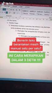 Video Cara Merapikan Teks Yang Masih Berantakan Rencana Pembelajaran Kiat Belajar Pelajaran Komputer