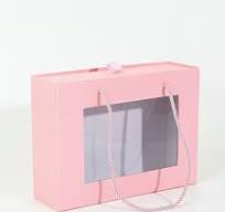 Folding Window Drawer Packaging Gift Paper Box with See Through PVC Lid