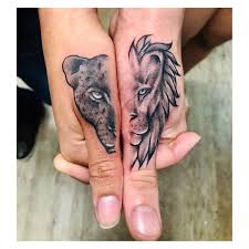 People love matching tattoos because they look cute and lovely, and are joint statements of infinity love. Lion Jaguar Tatto Matching Couple Tattoos Couples Tattoo Designs Couple Matching Tattoo