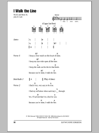Going for a walk (. I Walk The Line Guitar Chords Lyrics Online Noten Von Johnny Cash Smd 78771