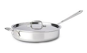 All Clad Stainless Steel Saute Pan With Lid 3 Quart By All Clad 202 00 Compatible With All Cooktops Opt Saute Pan Stainless Steel Stainless Steel Cookware