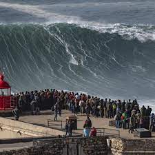Omg why are you not getting out of the water asap. Riding The Giant Big Wave Surfing In Nazare Surfing The Guardian