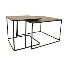 hkliving messing iron salontafel set van 2 salontafel koffietafel metalen salontafels