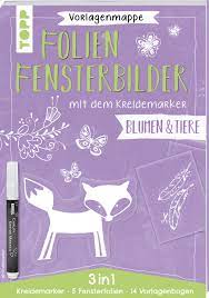 Kreidemarker vorlagen frühling kostenlos / schmetterling vorlage | papierschmetterlinge. Buch Folien Fensterbilder Mit Dem Kreidemarker Blumen Und Tiere Vbs Hobby Bastelshop