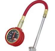 ACCU-GAGE® by Milton® Dial Tire Pressure Gauge with Dual Foot Air Chuck and  11 in. Rubber Hose - ANSI Certified for Motorcycle/Car/Truck Tires (0-75 ...