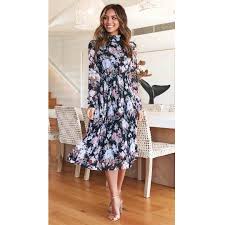 See more ideas about floral, print patterns, surf outfit. Women Date Night Party Floral Chiffon Pleated Dress With Sleeves Apricus Fashion Premiere Women S Fashion At Affordable Prices
