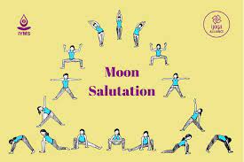Moon Salutation Or Chandra Namaskar Beginning Yoga Moon Salutation Yoga School