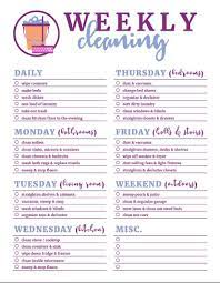 Free Printable House Cleaning Chore Charts