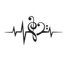 Perfect gift idea for all who love music symbols. Clef Treble Clef Music Music Notes Heart Musician Festival Choir Band Sticker By Anne Mathiasz Music Tattoo Designs Music Tattoos Music Heart