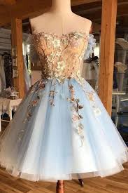 Gorgeous A Line Sweetheart Light Blue Tulle Short Homecoming Dresses Okm63 Okdresses