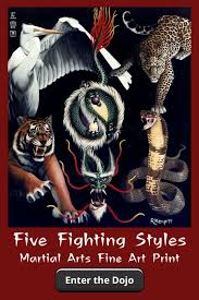 Martial Arts Animals Fine Art Print Fighting Styles Artwork Etsy Fine Art Prints Fantasy Art Gifts Art Prints