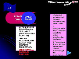 Check spelling or type a new query. Taklimat Pengurusan Cuti 7 April 2010 Tindakan Penguatkuasaan