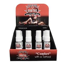 Notify me when back in stock. Tattoo Soothe Topical Anesthetic Spray Display Includes 12 10g Wt Bottles Wholesale Tattoo Cosmetics