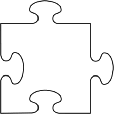 White Border Puzzle Piece Top Clip Art Vector Clip Art Online Clipart Best Puzzle Piece Template Blank Puzzle Pieces Puzzle Piece Crafts