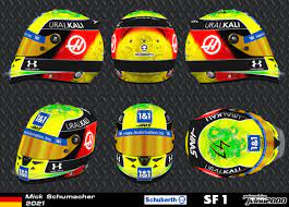 It is a faithful replica in 1/2 scale from the manufacturer schuberth, who also produced the helmets of his father michael. 3d Racing Helmets Mick Schumacher Helmet 2020 Download