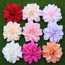 Dahlia silk flowers for sale. China 15cm Big Artificial Silk Flowers Head Dahlia Chrysanthemum Flowers Handmade Diy Home Decor China Artificial Silk Flowers And Silk Flowers Head Price