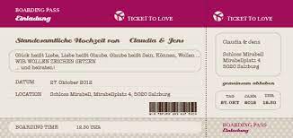 Buchen sie billige flüge problemlos online! Flugticket Hochzeitseinladung Ticket To Love