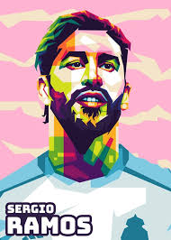Sergio Ramos in Pop Art Portrait